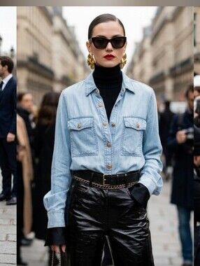 Michael Kors Light Blue Denim Shirt